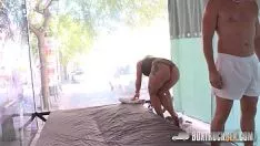 Play Diana Hot massaged in a glass cube and fucked