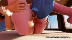 تشغيل 3D مثليه الخيال: فاتنة يرتدون الجوارب في تبخير الأدوار الساخنة!